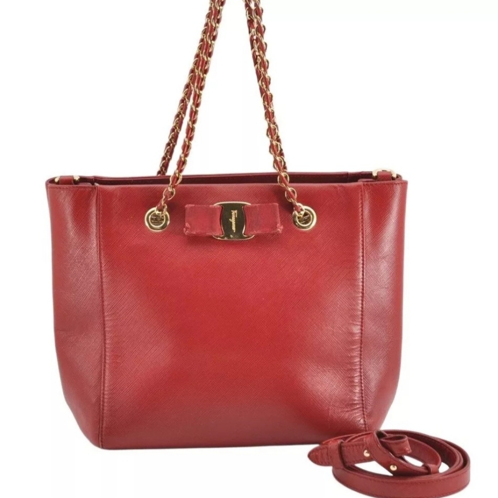 Salvatore Ferragamo Vara Fita Tote